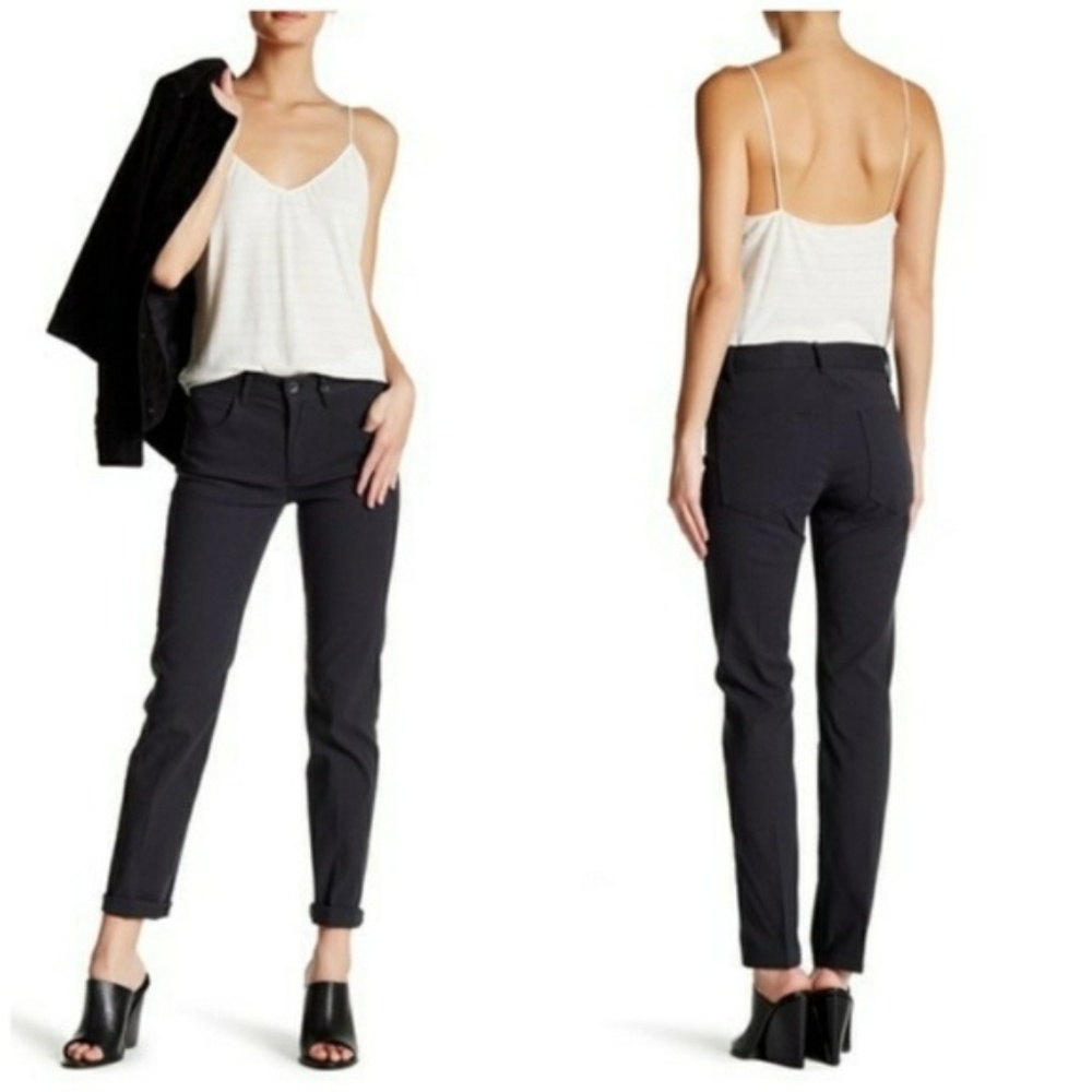 Helmut Lang Skinny Stretch Black Pants E38